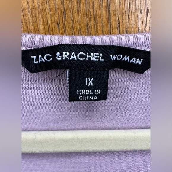 Zac & Rachel Purple Lace Bell Sleeve Size 1X - Picture 3 of 10